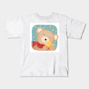 the bear chooses the brightest star Kids T-Shirt